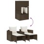 Set de muebles de jardín con cojines apilables 5 pzas marrón de , Sofás de exterior - Ref: Foro24-4104164, Precio: 250,75 €, ...