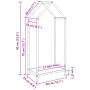 Leñero antracita 40x25x90 cm Acero laminado en frío de , Bolsas y soportes de leña - Ref: Foro24-864297, Precio: 41,85 €, Des...