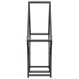 Leñero negro 80x25x80 cm Acero laminado en frío de , Bolsas y soportes de leña - Ref: Foro24-864283, Precio: 34,53 €, Descuen...