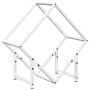 Leñero blanco 50x25x50 cm Acero laminado en frío de , Bolsas y soportes de leña - Ref: Foro24-864276, Precio: 32,00 €, Descue...