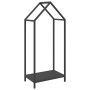 Leñero negro 40x25x90 cm Acero laminado en frío de , Bolsas y soportes de leña - Ref: Foro24-864295, Precio: 41,33 €, Descuen...