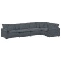 Sofá modular con cojines terciopelo gris oscuro de , Sofás - Ref: Foro24-3321329, Precio: 957,09 €, Descuento: %