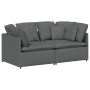 Sofá modular con cojines de tela gris oscuro de , Sofás - Ref: Foro24-3321238, Precio: 375,71 €, Descuento: %