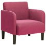 Sillón con reposabrazos Terciopelo Rojo Vino 54 cm de , Sillones - Ref: Foro24-4100582, Precio: 110,44 €, Descuento: %