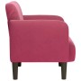 Sillón con reposabrazos Terciopelo Rojo Vino 54 cm de , Sillones - Ref: Foro24-4100582, Precio: 110,44 €, Descuento: %