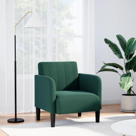 Sillón con reposabrazos Terciopelo Verde Oscuro 54 cm de , Sillones - Ref: Foro24-4100580, Precio: 128,28 €, Descuento: %
