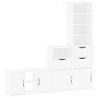 Muebles de TV 4 uds. con almacenaje "ODDA" blanco madera pino de , Muebles TV - Ref: Foro24-3365373, Precio: 224,83 €, Descue...