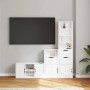 Muebles de TV 4 uds. con almacenaje "ODDA" blanco madera pino de , Muebles TV - Ref: Foro24-3365373, Precio: 224,83 €, Descue...