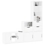 Muebles de TV 4 uds. con almacenaje "ODDA" blanco madera pino de , Muebles TV - Ref: Foro24-3365373, Precio: 224,83 €, Descue...