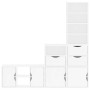Muebles de TV 4 uds. con almacenaje "ODDA" blanco madera pino de , Muebles TV - Ref: Foro24-3365373, Precio: 224,83 €, Descue...