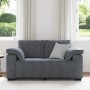 Sofá Loveseat gris oscuro 120 cm terciopelo de , Sofás - Ref: Foro24-4105258, Precio: 244,50 €, Descuento: %