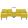 Sofá 2 plazas con chaise longue en forma L amarillo 125 cm de , Sofás - Ref: Foro24-4107074, Precio: 217,85 €, Descuento: %