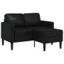 Sofá 2 plazas con chaise longue en forma de L negro 125 cm de , Sofás - Ref: Foro24-4107083, Precio: 202,05 €, Descuento: %
