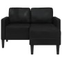 Sofá 2 plazas con chaise longue en forma de L negro 125 cm de , Sofás - Ref: Foro24-4107083, Precio: 202,05 €, Descuento: %