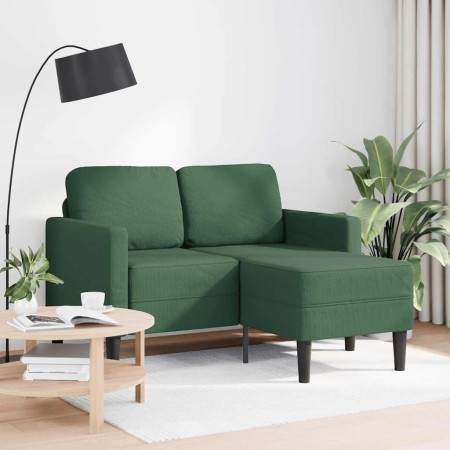 Sofá de 2 plazas con chaise longue en forma de L verde 125 cm de , Sofás - Ref: Foro24-4107081, Precio: 240,58 €, Descuento: %