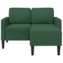 Sofá de 2 plazas con chaise longue en forma de L verde 125 cm de , Sofás - Ref: Foro24-4107081, Precio: 240,58 €, Descuento: %