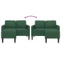 Sofá de 2 plazas con chaise longue en forma de L verde 125 cm de , Sofás - Ref: Foro24-4107081, Precio: 240,58 €, Descuento: %