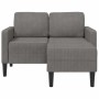 Sofá de 2 plazas con chaise longue en forma L gris claro 125 cm de , Sofás - Ref: Foro24-4107076, Precio: 313,87 €, Descuento: %