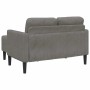 Sofá de 2 plazas con chaise longue en forma L gris claro 125 cm de , Sofás - Ref: Foro24-4107076, Precio: 313,87 €, Descuento: %