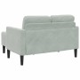 Sofá de 2 plazas con chaise longue en forma L gris claro 125 cm de , Sofás - Ref: Foro24-4107069, Precio: 288,26 €, Descuento: %