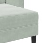 Sofá de 2 plazas con chaise longue en forma L gris claro 125 cm de , Sofás - Ref: Foro24-4107069, Precio: 288,26 €, Descuento: %