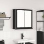 Mueble de baño de pared con espejo roble negro 60x21x60 cm de , Tocadores de baño - Ref: Foro24-861897, Precio: 70,40 €, Desc...