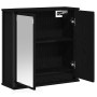 Mueble de baño de pared con espejo roble negro 60x21x60 cm de , Tocadores de baño - Ref: Foro24-861897, Precio: 70,40 €, Desc...