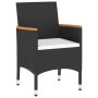 Juego de comedor de jardín 3 piezas ratán sintético negro de vidaXL, Conjuntos de jardín - Ref: Foro24-3058466, Precio: 181,7...