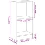 Estantería de madera de roble negro 40x24x76 cm de , Librerías y estanterías - Ref: Foro24-862000, Precio: 41,58 €, Descuento: %
