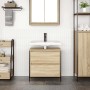 Mueble de baño con lavabo y cajones roble Sonoma 60x34,5x60 cm de , Tocadores de baño - Ref: Foro24-861883, Precio: 66,59 €, ...