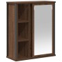 Mueble de baño de pared con espejo roble marrón 50x21x60 cm de , Tocadores de baño - Ref: Foro24-861906, Precio: 63,78 €, Des...