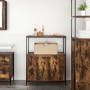 Mueble de baño con estantes roble ahumado 76,5x35x95 cm de , Tocadores de baño - Ref: Foro24-861919, Precio: 77,08 €, Descuen...