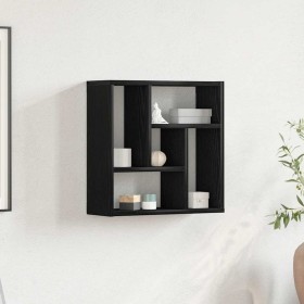 Estante de pared de madera ingeniería roble negro 45x16x45 cm de , Estantes y estanterías - Ref: Foro24-862511, Precio: 31,07...