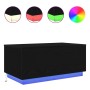Mesa de centro con luces LED roble negro 90x50x40 cm de , Mesas de centro - Ref: Foro24-862260, Precio: 93,27 €, Descuento: %
