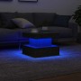 Mesa de centro con luces LED roble negro 50x50x40 cm de , Mesas de centro - Ref: Foro24-862255, Precio: 71,04 €, Descuento: %