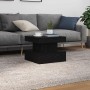Mesa de centro con luces LED roble negro 50x50x40 cm de , Mesas de centro - Ref: Foro24-862255, Precio: 71,04 €, Descuento: %