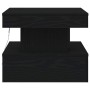 Mesa de centro con luces LED roble negro 50x50x40 cm de , Mesas de centro - Ref: Foro24-862255, Precio: 71,04 €, Descuento: %