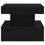 Mesa de centro con luces LED roble negro 50x50x40 cm de , Mesas de centro - Ref: Foro24-862255, Precio: 71,04 €, Descuento: %