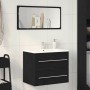Mueble de baño para lavabo de roble negro 60x38,5x48 cm de , Muebles de baño - Ref: Foro24-862028, Precio: 69,99 €, Descuento: %