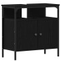 Mueble de baño para lavabo de madera de roble negro 60x30x60 cm de , Tocadores de baño - Ref: Foro24-862234, Precio: 53,09 €,...