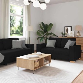 Juego de sofás con cojines 2 piezas tela negro de , Sofás - Ref: Foro24-3324693, Precio: 439,34 €, Descuento: %