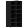 Zapatero de madera de roble negro 54x34x100,5 cm de , Zapateros y organizadores de calzado - Ref: Foro24-862423, Precio: 94,6...