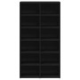 Zapatero de madera de roble negro 54x34x100,5 cm de , Zapateros y organizadores de calzado - Ref: Foro24-862423, Precio: 94,6...
