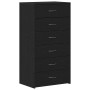 Aparador con 6 cajones roble negro 50x34x96cm madera ingeniería de , Aparadores - Ref: Foro24-862442, Precio: 124,93 €, Descu...
