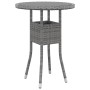Juego de bistró para jardín 3 piezas ratán sintético gris de vidaXL, Conjuntos de jardín - Ref: Foro24-3058542, Precio: 300,0...