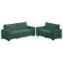 Juego de sofás con cojines 2 piezas terciopelo verde oscuro de , Sofás - Ref: Foro24-3324702, Precio: 484,38 €, Descuento: %