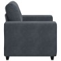 Sillón de terciopelo gris oscuro 60 cm de , Sofás - Ref: Foro24-4105099, Precio: 176,61 €, Descuento: %