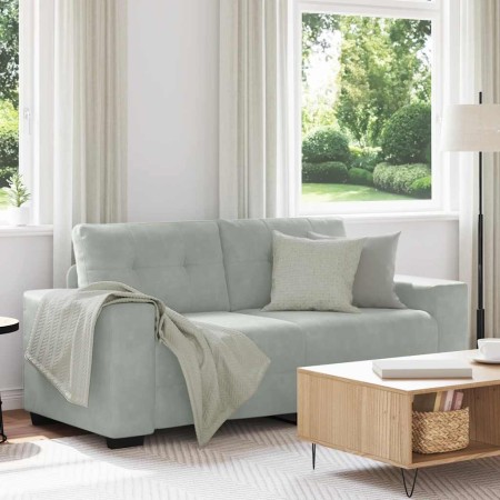 Sofá Loveseat gris claro 140 cm terciopelo de , Sofás - Ref: Foro24-4105122, Precio: 224,81 €, Descuento: %