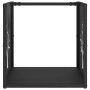 Leñero negro 40x40x40 cm Acero laminado en frío de , Bolsas y soportes de leña - Ref: Foro24-864243, Precio: 48,67 €, Descuen...
