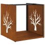 Leñero 40x40x40 cm Acero oxidado de , Bolsas y soportes de leña - Ref: Foro24-864248, Precio: 46,97 €, Descuento: %